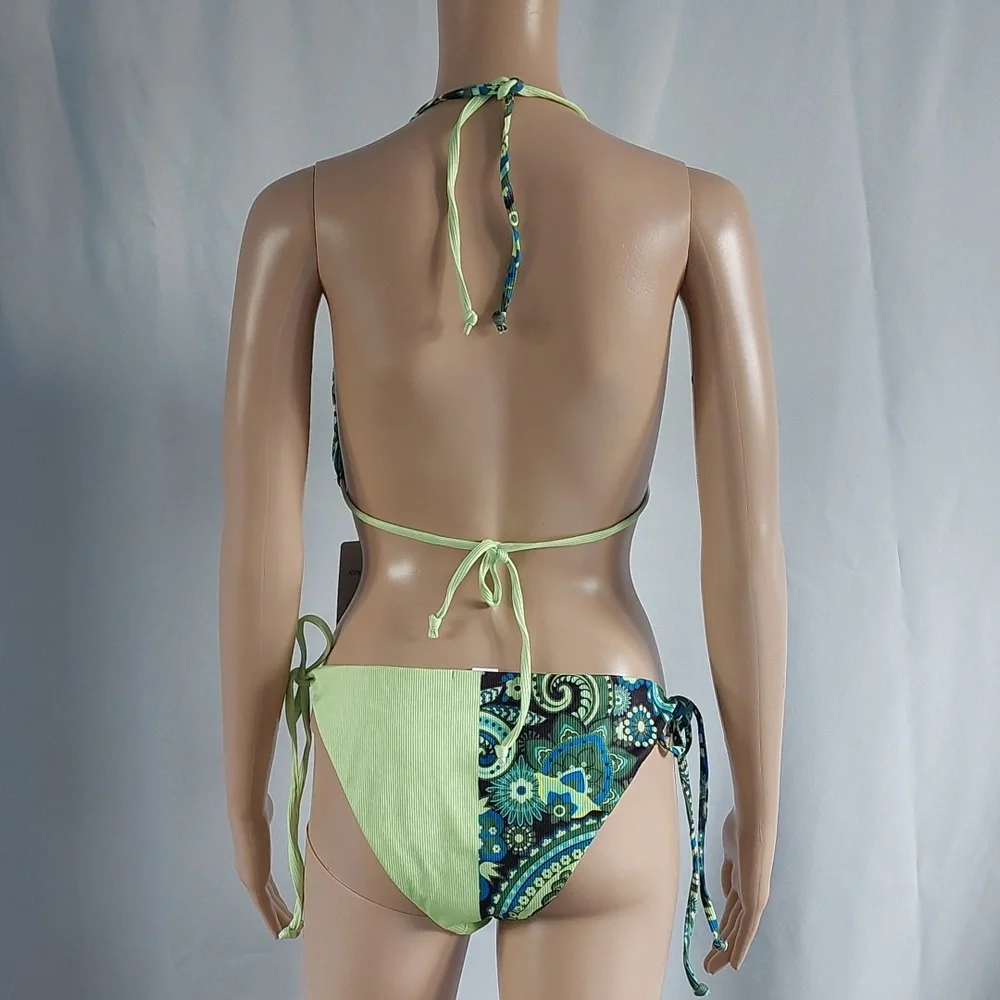 Bikini womens swimsuit two piece Green‎ size XL